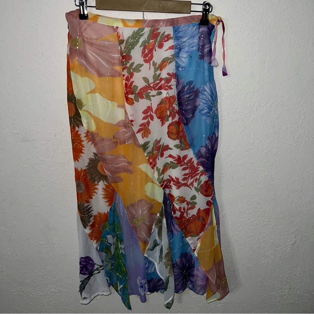 Sacred Threads Floral Patchwork Two-Piece Top And… - image 7